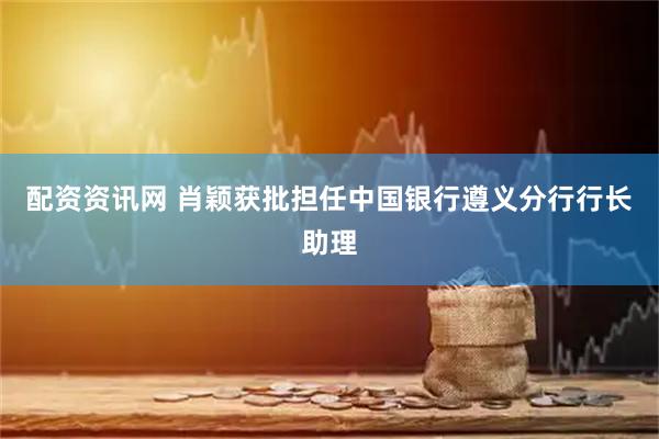 配资资讯网 肖颖获批担任中国银行遵义分行行长助理